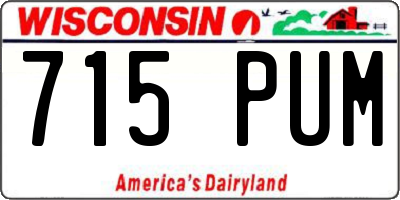 WI license plate 715PUM