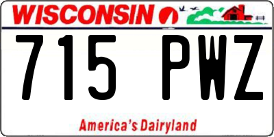 WI license plate 715PWZ