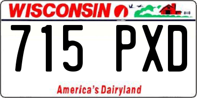 WI license plate 715PXD