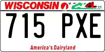 WI license plate 715PXE