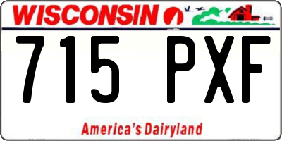WI license plate 715PXF