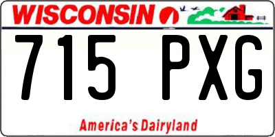 WI license plate 715PXG