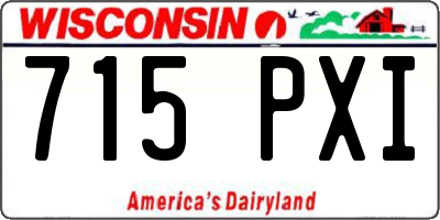 WI license plate 715PXI