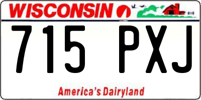 WI license plate 715PXJ