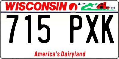 WI license plate 715PXK
