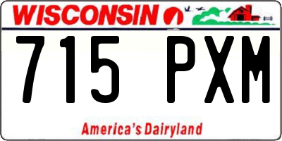 WI license plate 715PXM