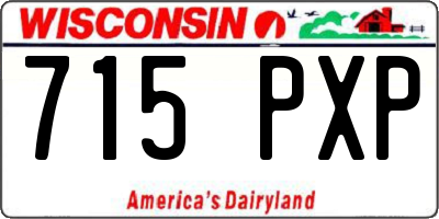 WI license plate 715PXP