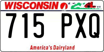 WI license plate 715PXQ