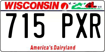 WI license plate 715PXR