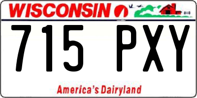 WI license plate 715PXY