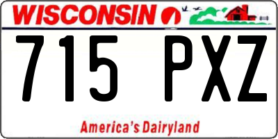 WI license plate 715PXZ