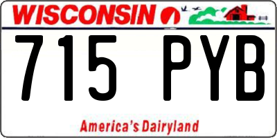 WI license plate 715PYB