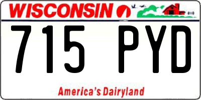 WI license plate 715PYD