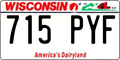WI license plate 715PYF