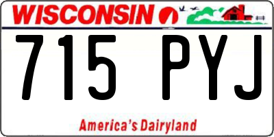 WI license plate 715PYJ