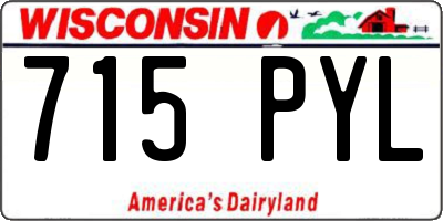 WI license plate 715PYL