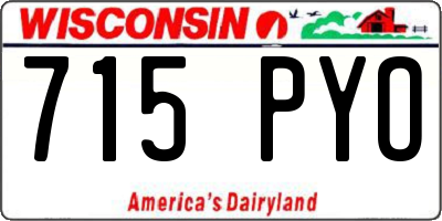 WI license plate 715PYO
