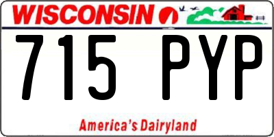 WI license plate 715PYP