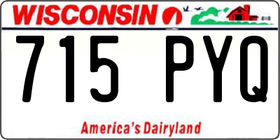 WI license plate 715PYQ