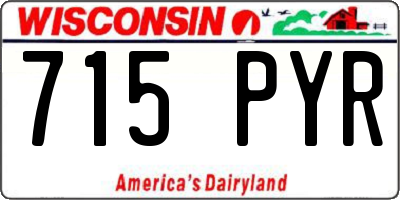 WI license plate 715PYR