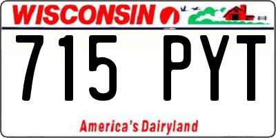 WI license plate 715PYT