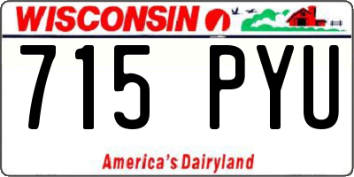 WI license plate 715PYU