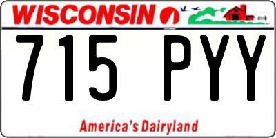 WI license plate 715PYY