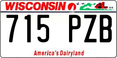 WI license plate 715PZB