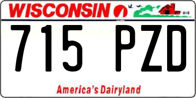 WI license plate 715PZD