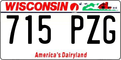 WI license plate 715PZG