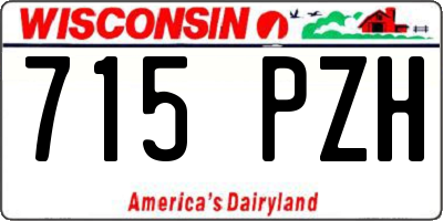 WI license plate 715PZH