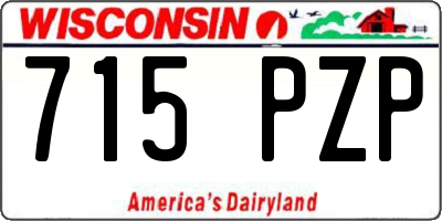 WI license plate 715PZP