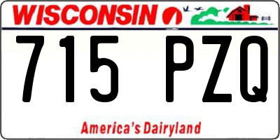 WI license plate 715PZQ
