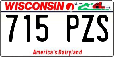 WI license plate 715PZS
