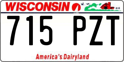 WI license plate 715PZT