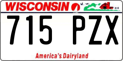 WI license plate 715PZX