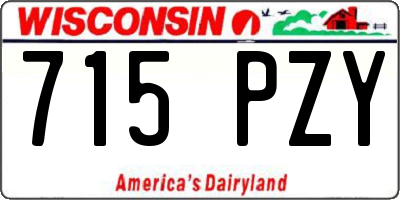 WI license plate 715PZY