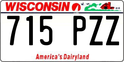 WI license plate 715PZZ