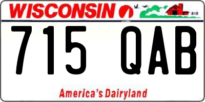 WI license plate 715QAB