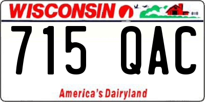 WI license plate 715QAC