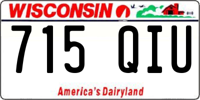 WI license plate 715QIU