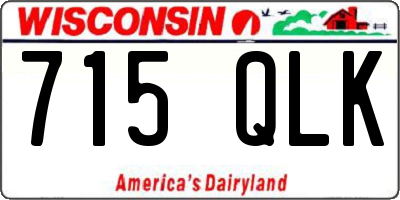 WI license plate 715QLK