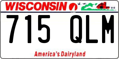 WI license plate 715QLM
