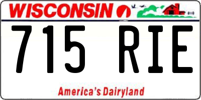 WI license plate 715RIE