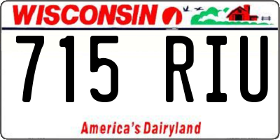 WI license plate 715RIU