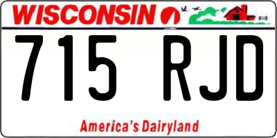 WI license plate 715RJD