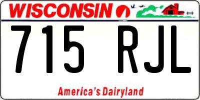WI license plate 715RJL