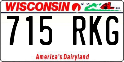 WI license plate 715RKG