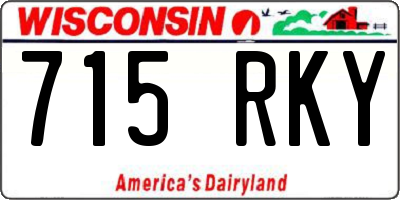 WI license plate 715RKY