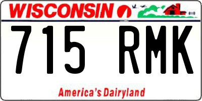 WI license plate 715RMK